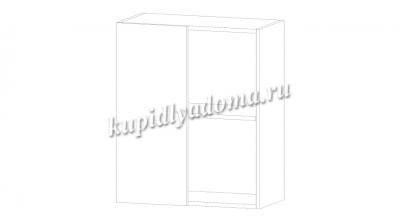 Шкаф верхний угловой со стеклом ШВУС 600 Кухня Ривьера (Ясень шимо темный)
