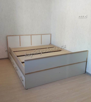 Кровать Сакура 1.6 (Дуб сонома/Белый)