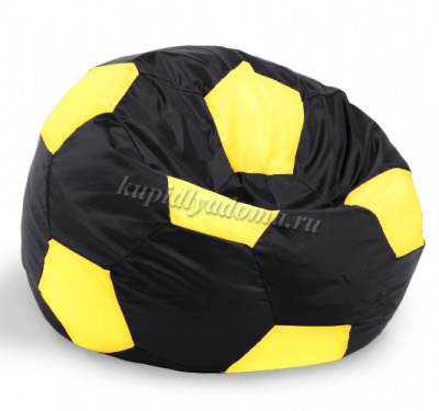 Кресло-мешок Мяч XXL (Черный/Желтый)