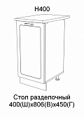 Шкаф нижний Н400 кухня Милена (Вяз)