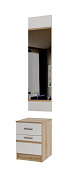 Тумба с зеркалом Сакура (Дуб сонома/Белый глянец)